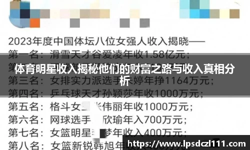 体育明星收入揭秘他们的财富之路与收入真相分析